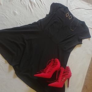 Black Sweetheart Neckline Dress